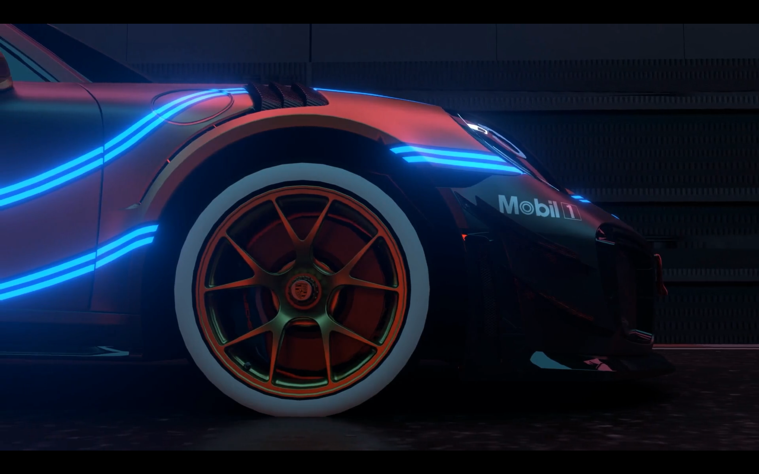 Tricky-Tec 3D race car – pit lane scene
